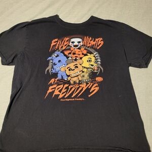 Funko Five Nights at Freddy's Black and Orange Graphic Tee